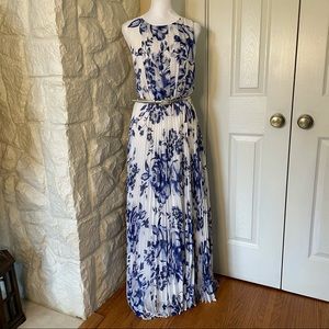 Beautiful Eliza J Blue & White Floral Maxi Dress